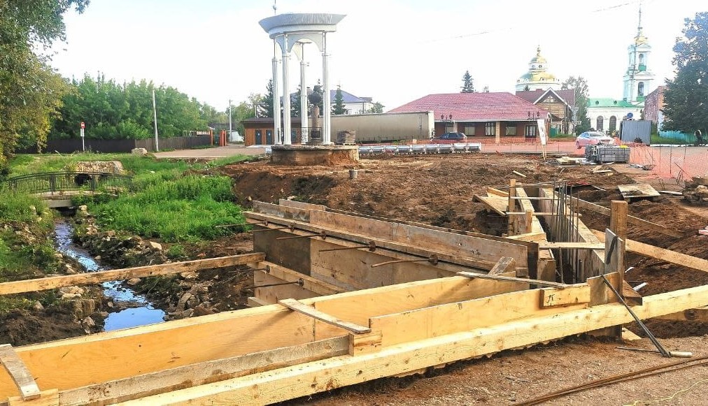 Возле мемориала М. И. Цветаевой возводят новые подпорные конструкции